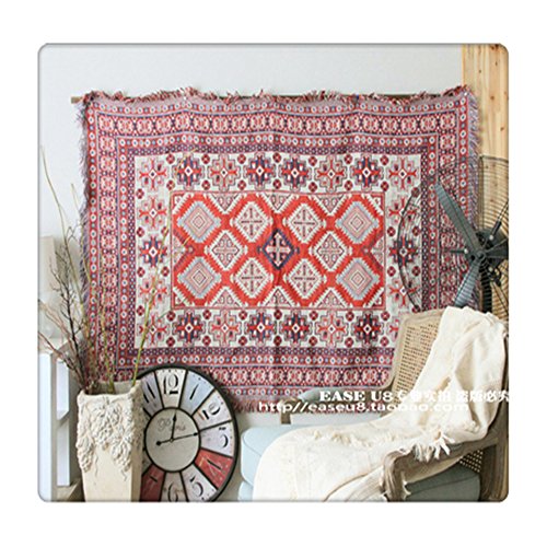 129,5 x 170,2 cm Überwurf gewebte Teppiche Decke Ethno Hippie-Baumwolle-Mischung Sofa,
