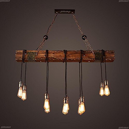 BJVB Drei Vintage Industrie Holz Anhänger Lampe Schlafzimmer Wohnzimmer Kronleuchter