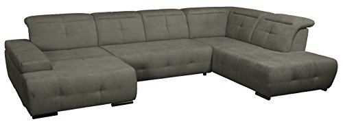 CAVADORE Wohnlandschaft Mistrel/Sofa U-Form mit Kopfteilfunktion