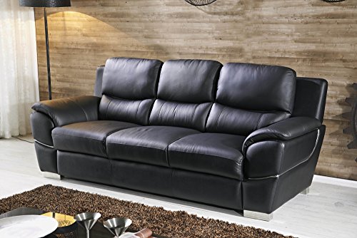 Designer Couches Ledersofa Leder-Sofa-3 Sitzer Garnitur Couch 4572-3-S