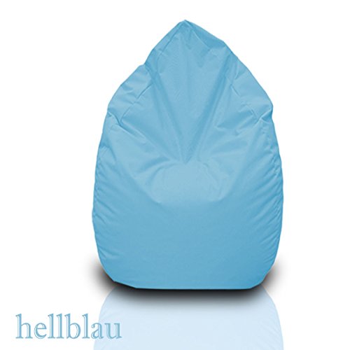 Sitzsack XL Hellblau mit Füllung BeanBag Sitzkissen Bodenkissen Kissen Sessel