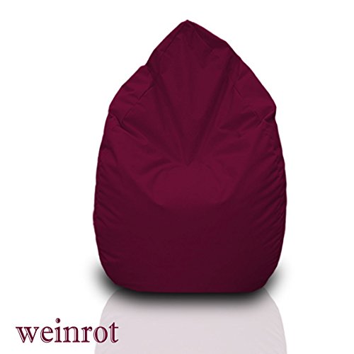 Sitzsack XL Weinrot mit Füllung BeanBag Sitzkissen Bodenkissen Kissen Sessel