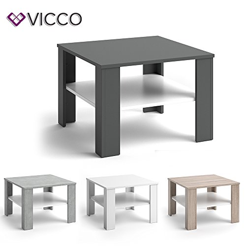 VICCO Couchtisch HOMER 60x60 - Wohnzimmer Sofatisch Kaffeetisch 3 Farbvarianten +++ Beistelltisch - mit Ablagefach - Top Design +++