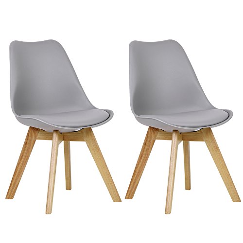 WOLTU 2 x Esszimmerstühle 2er Set Esszimmerstuhl Design Stuhl Küchenstuhl Holz, Neu Design #879