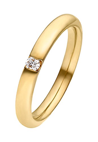 CHRIST Diamonds Damen-Ring 333er Gelbgold 1 Brillanten ca. 0,06 Karat (gold)