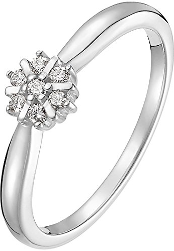 CHRIST Diamonds Damen-Ring 375er Weißgold 7 Diamant ca. 0,10 Karat (weißgold)