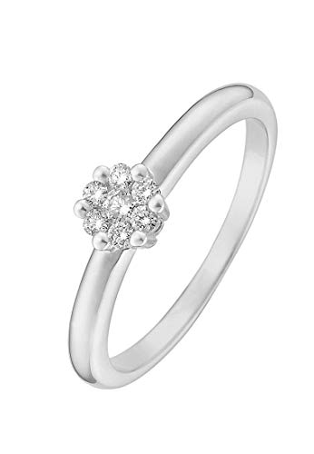 CHRIST Diamonds Damen-Ring 375er Weißgold 7 Diamant ca. 0,15 Karat (weiß)