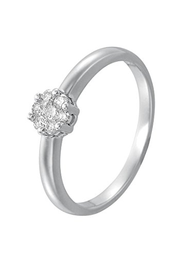 CHRIST Diamonds Damen-Ring 585er Weißgold 7 Diamant ca. 0,20 Karat (weißgold)