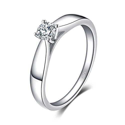 Jewelrypalace Einfach Für Mädchen Girls Schönheit Bandring Solitärring Silberring Geschenk Ring 925 Sterling Silber Damen