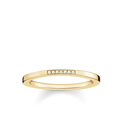 THOMAS SABO Damen Ring 925er Sterlingsilber; 750er Gelbgold Vergoldung D_TR0005-924-14