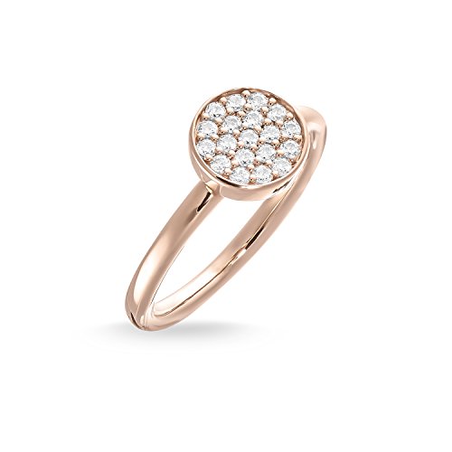 THOMAS SABO Damen Ring Sparkling Circles Ring 925er Sterlingsilber; 750er Roségold Vergoldung TR2050-416-14