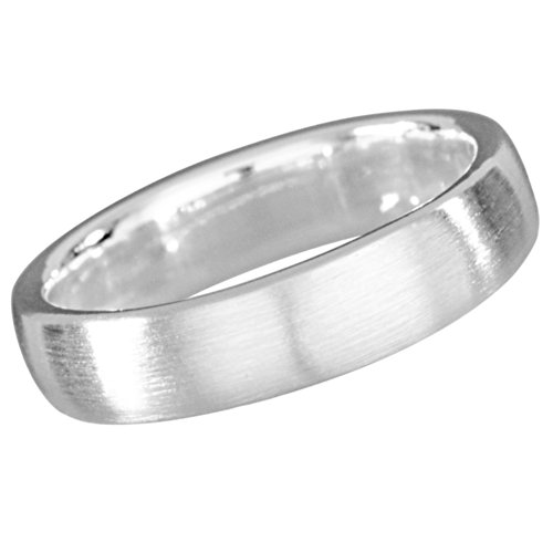 Vinani Ring klassisch schlicht mattiert schmal Unisex Partnerring Sterling Silber 925 RCL