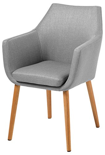 AC Design Furniture Stuhl Trine, B: 58 x T:58 x H: 84 cm, Metall, Grau
