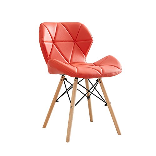 JF Stuhl/Retro Stuhl/Esszimmerstuhl Lounge Sessel/Holz und Leder Material 50cm * 38cm * 73cm Mehrfarbig (Farbe : E)