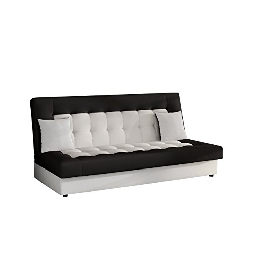 Modernes Sofa Neon mit Bettkasten und Schlaffunktion, Lounge Couch, Bettsofa Schlafcouch Schlafsofa (D511 + D8)