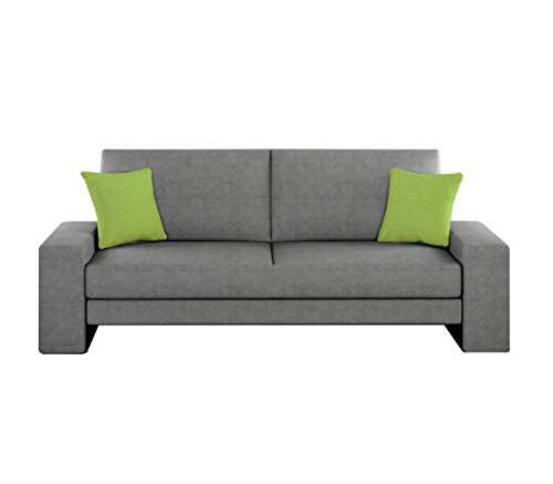 Schlafcouch Schlafsofa - Supra Moderne Sofa mit Schlaffunktion, Lounge Couch, Bettsofa, Materialmix, Couch vom Hersteller, Couchgarnitur (Ibiza 28 + Ibiza 25)