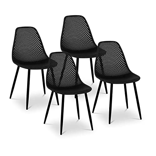 Fromm & Starck Star_SEAT_13 Stuhl 4er Set bis 150 kg Sitzfläche 52 x 46,5 cm schwarz Kunststoffstuhl